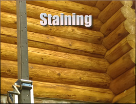  Boone County, Kentucky Log Home Staining